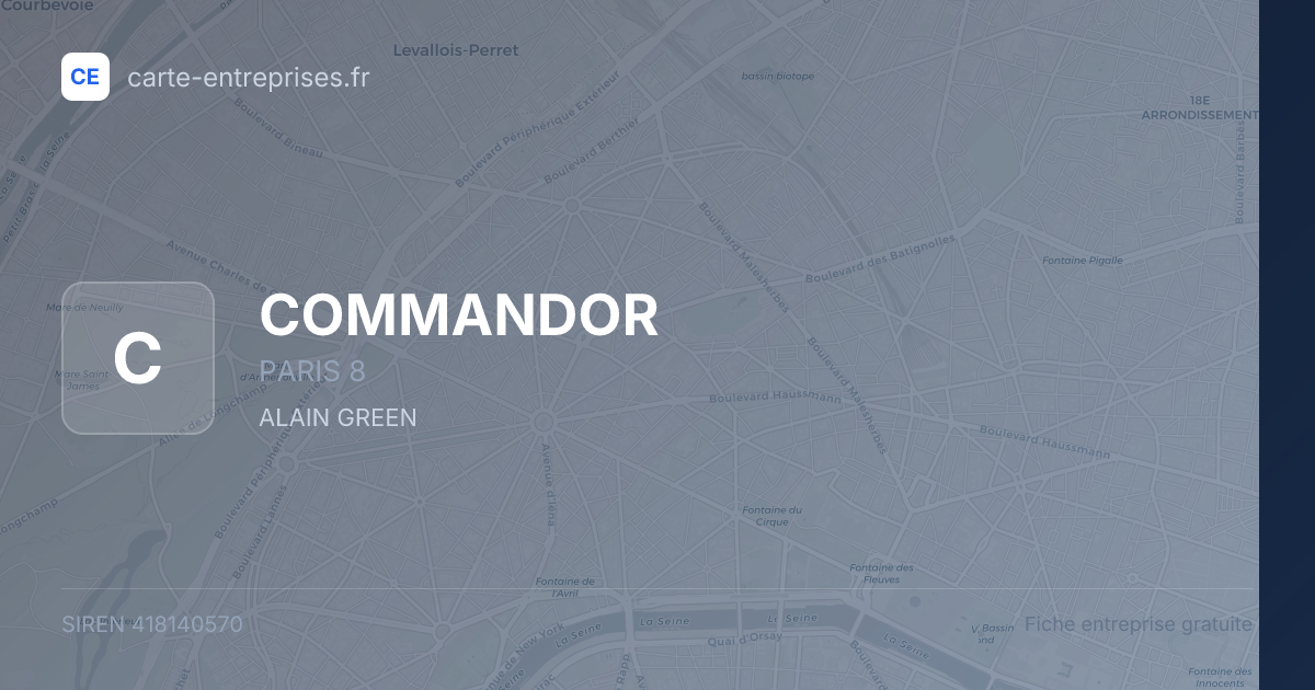 COMMANDOR — 418140570 — fiche entreprise