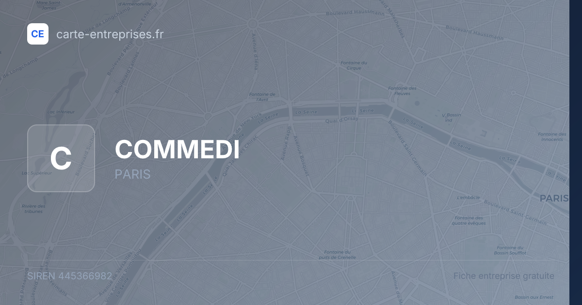 COMMEDI — 445366982 — fiche entreprise