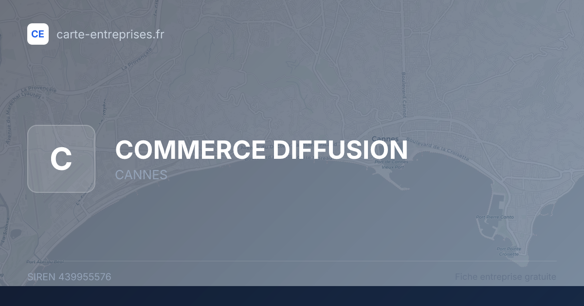 COMMERCE DIFFUSION — 439955576 — fiche entreprise