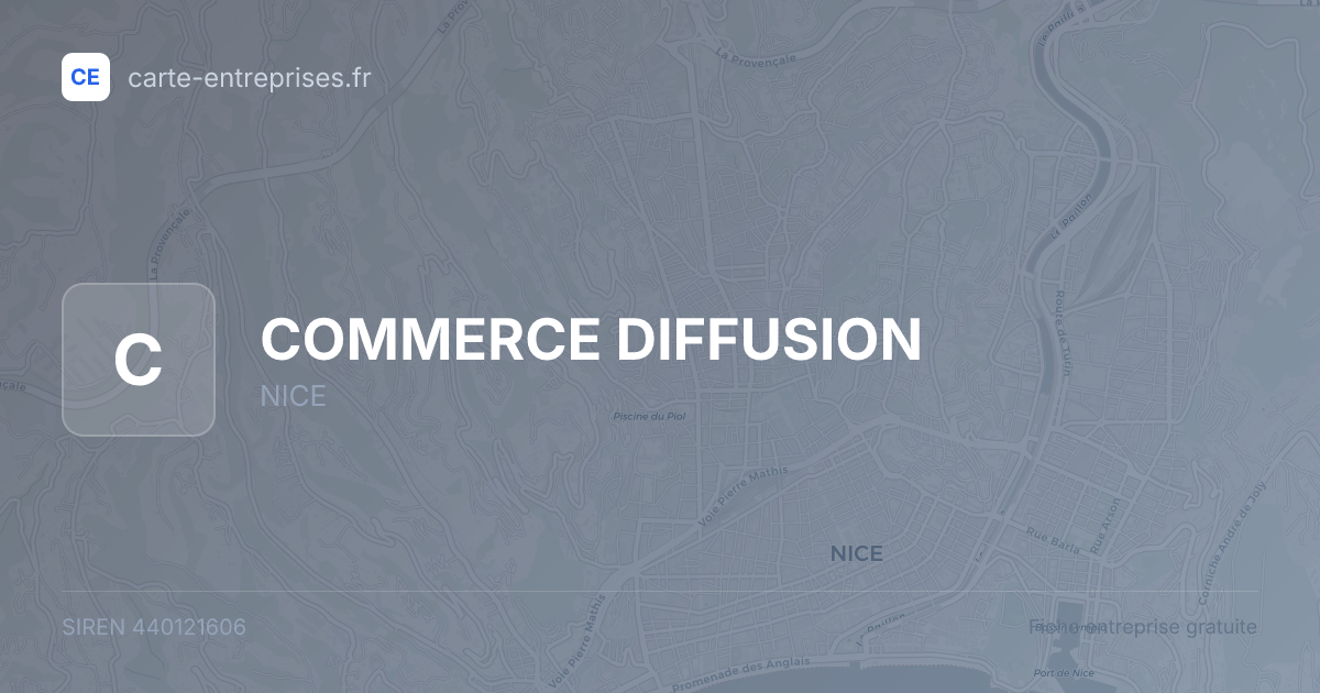 COMMERCE DIFFUSION — 440121606 — fiche entreprise