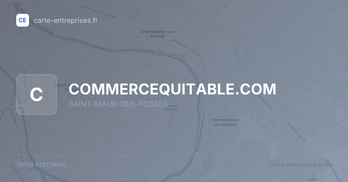 COMMERCEQUITABLE.COM — 433779402 — fiche entreprise