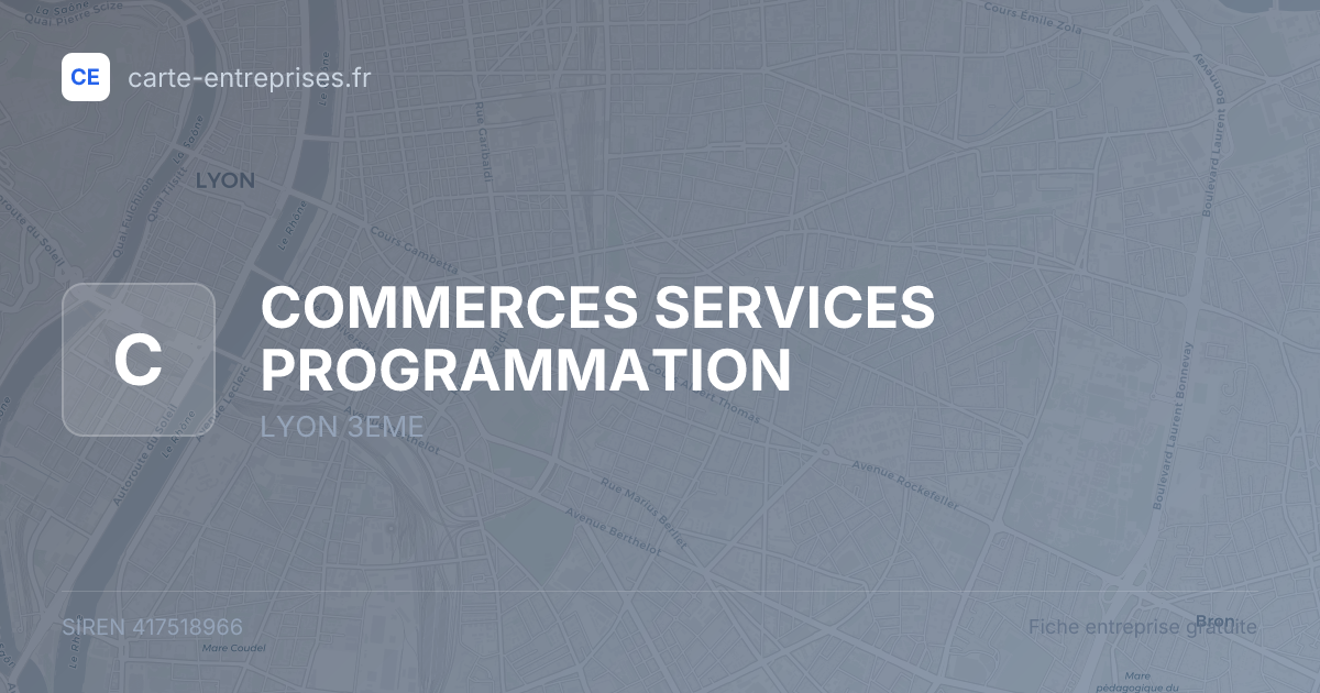 COMMERCES SERVICES PROGRAMMATION — 417518966 — fiche entreprise