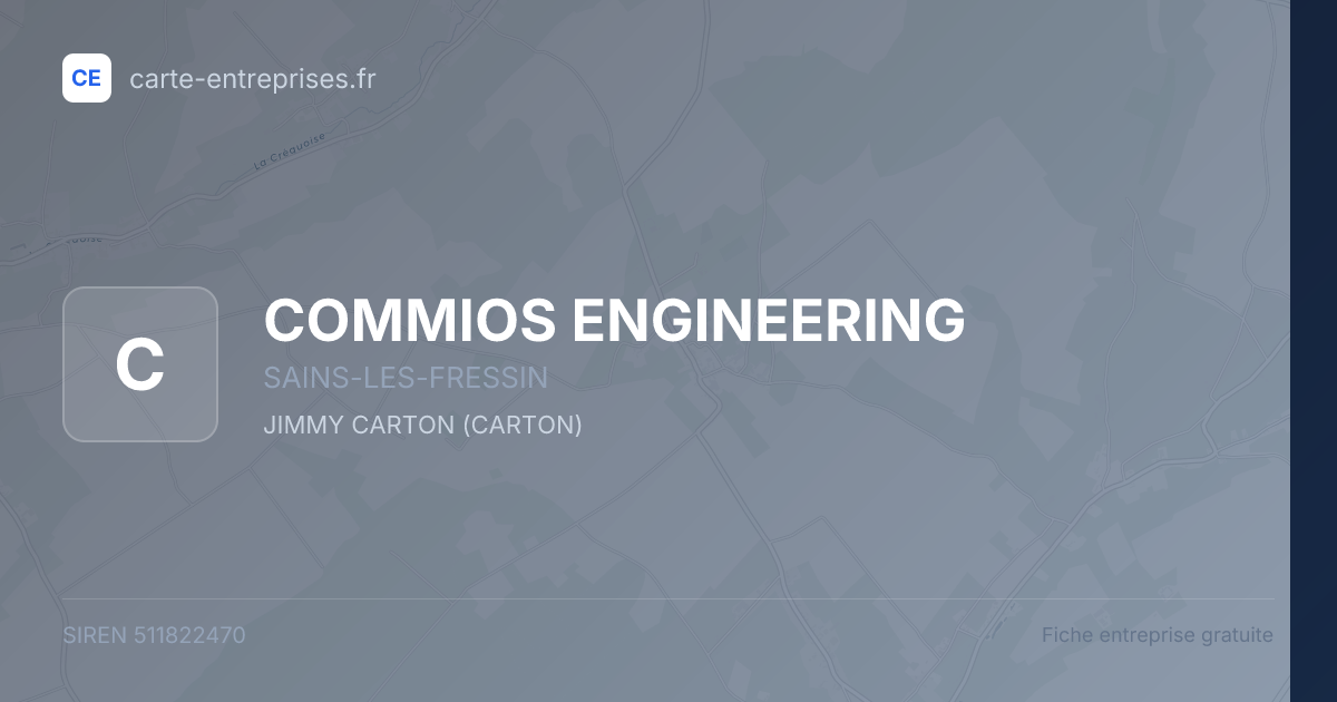 COMMIOS ENGINEERING — 511822470 — fiche entreprise