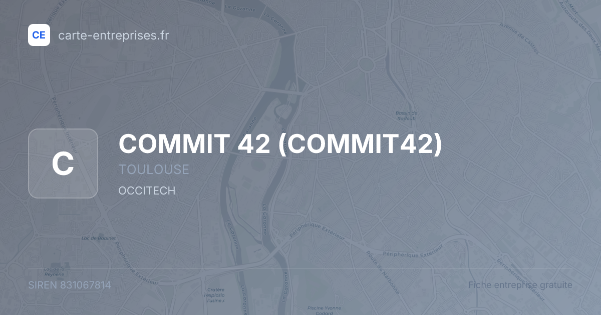 COMMIT 42 (COMMIT42) — 831067814 — fiche entreprise