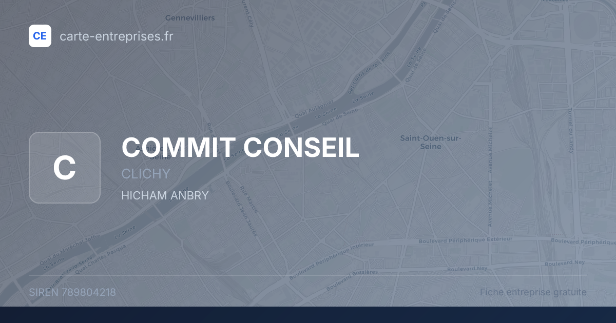 COMMIT CONSEIL — 789804218 — fiche entreprise