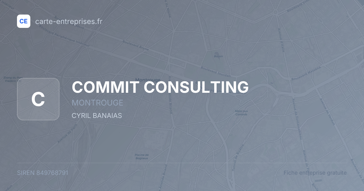 COMMIT CONSULTING — 849768791 — fiche entreprise