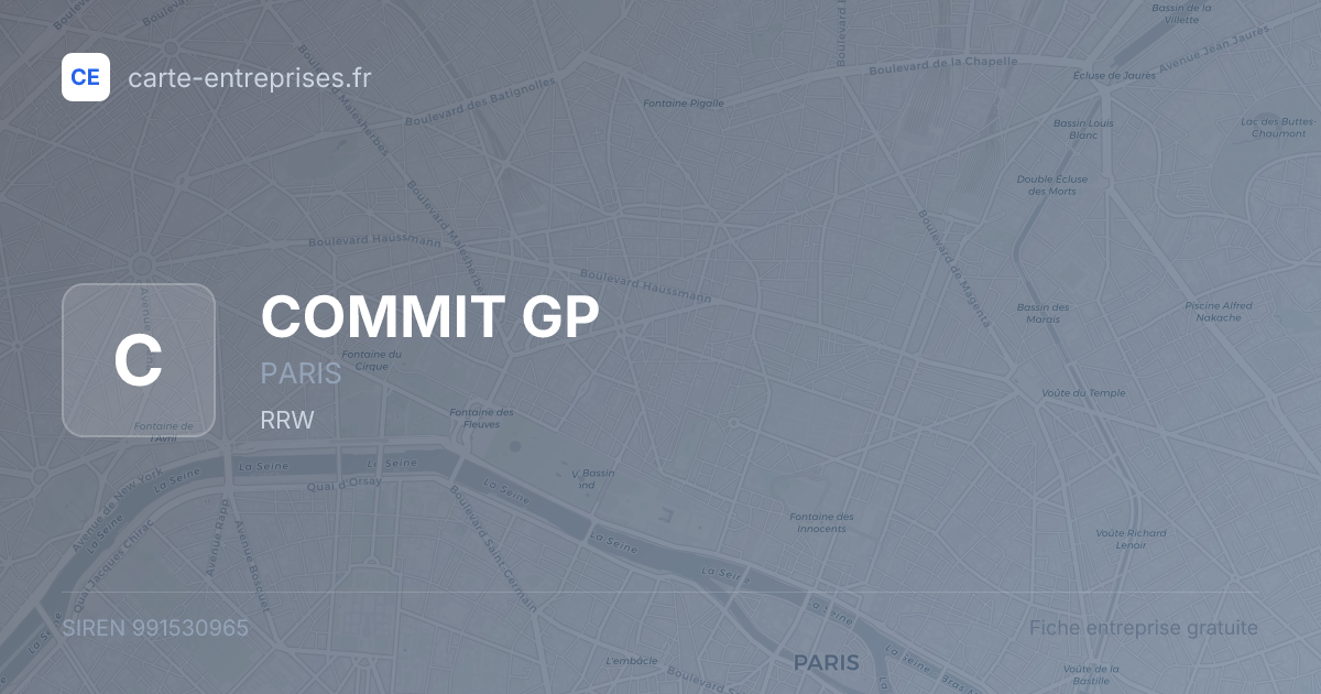 COMMIT GP — 991530965 — fiche entreprise
