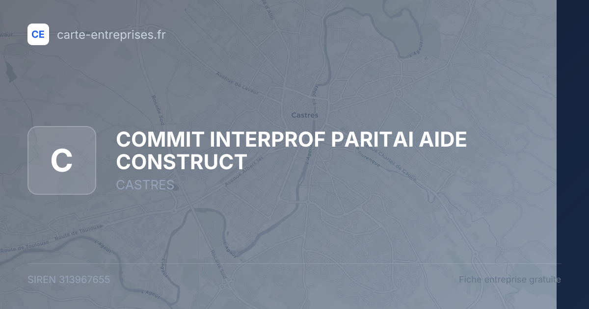 COMMIT INTERPROF PARITAI AIDE CONSTRUCT — 313967655 — fiche entreprise