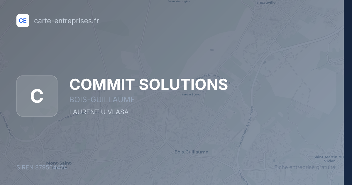 COMMIT SOLUTIONS — 879564474 — fiche entreprise