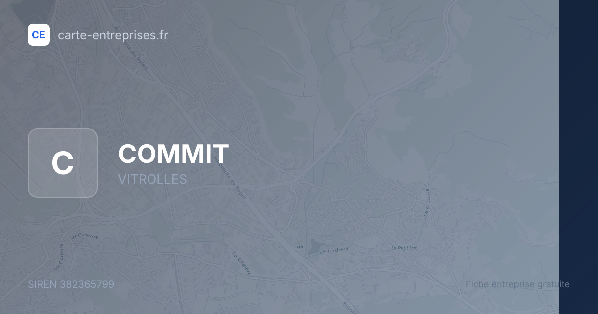 COMMIT — 382365799 — fiche entreprise