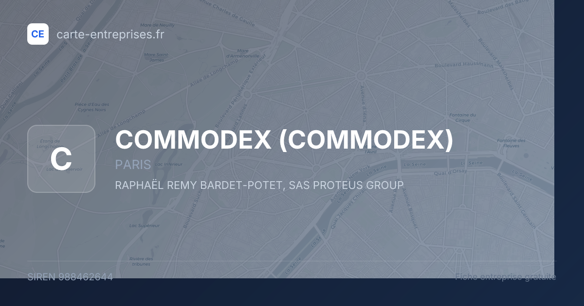 COMMODEX — 988462644 — fiche entreprise