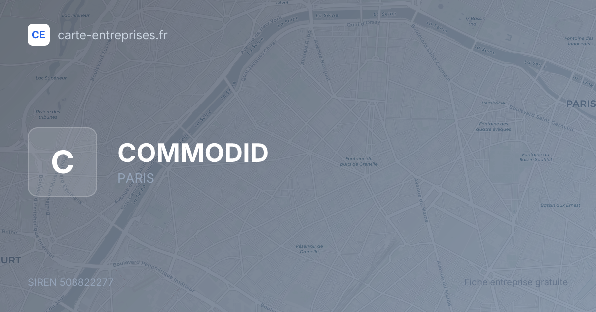 COMMODID — 508822277 — fiche entreprise
