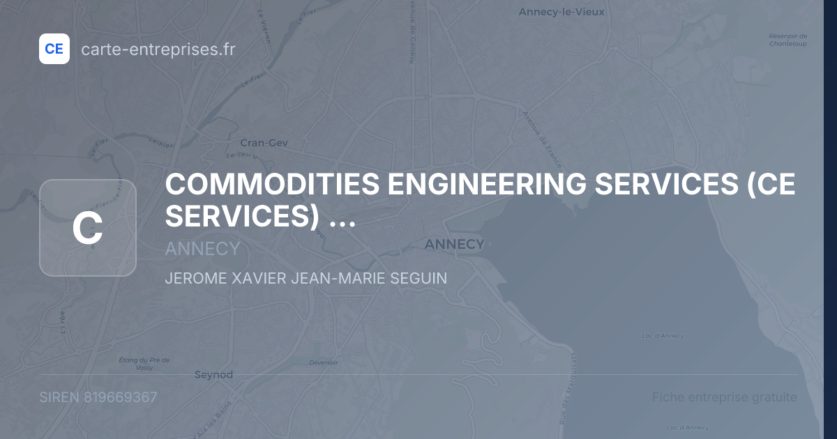 COMMODITIES ENGINEERING SERVICES (CE SERVICES) (CES) — 819669367 — fiche entreprise