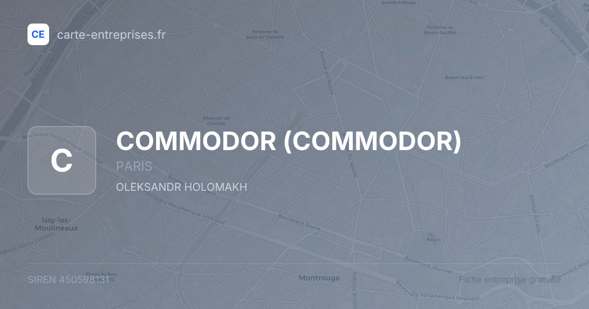 COMMODOR — 450598131 — fiche entreprise