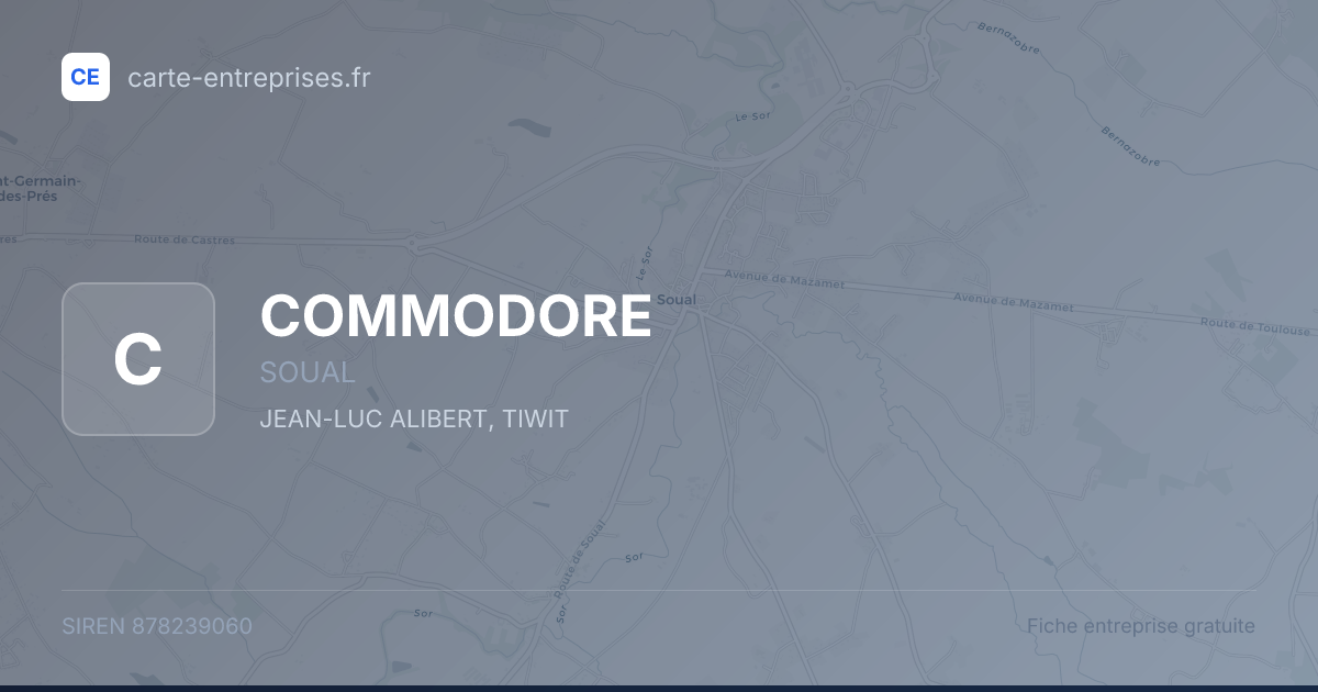 COMMODORE — 878239060 — fiche entreprise