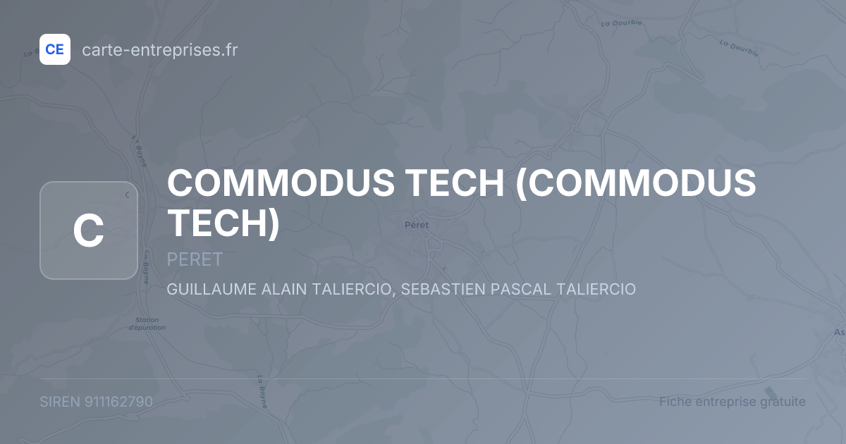 COMMODUS TECH — 911162790 — fiche entreprise