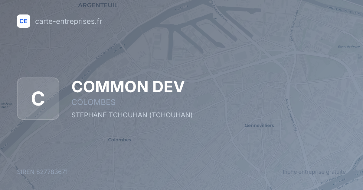 COMMON DEV — 827783671 — fiche entreprise