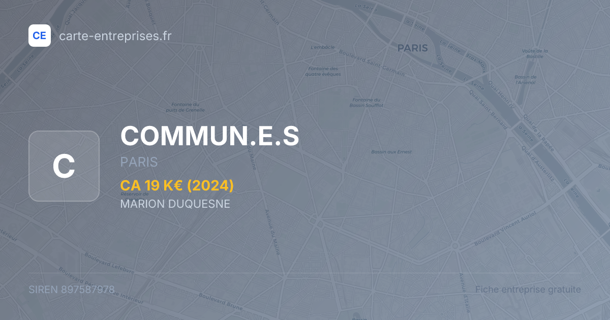 COMMUN.E.S — 897587978 — fiche entreprise