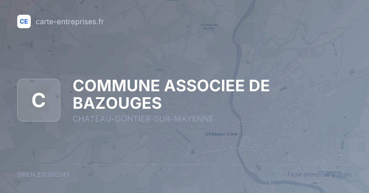 COMMUNE ASSOCIEE DE BAZOUGES — 215300245 — fiche entreprise