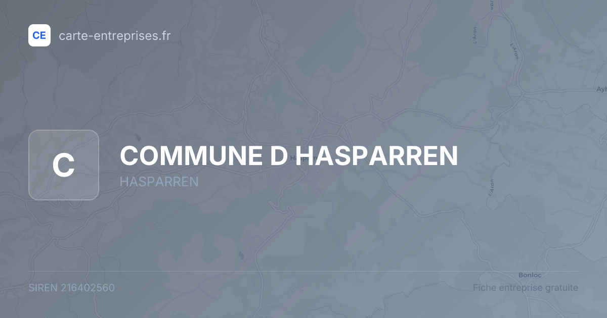 COMMUNE D HASPARREN — 216402560 — fiche entreprise