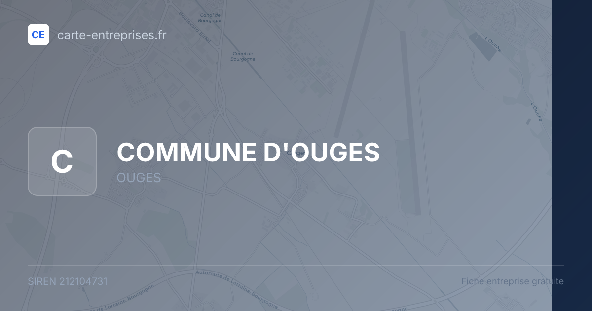 COMMUNE D'OUGES — 212104731 — fiche entreprise