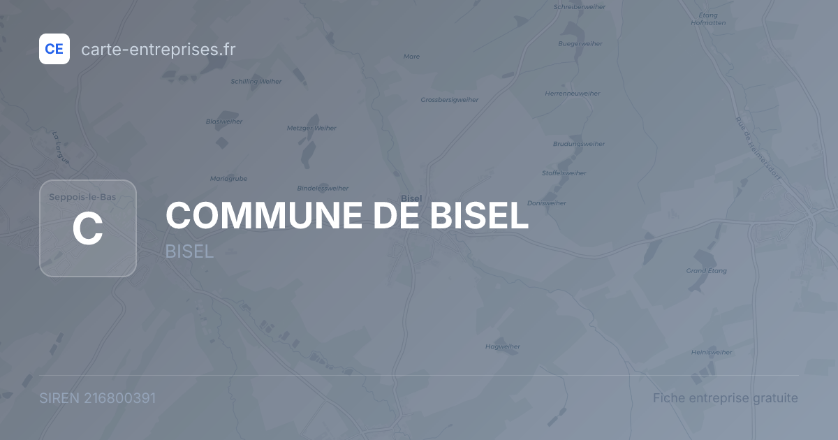 COMMUNE DE BISEL — 216800391 — fiche entreprise