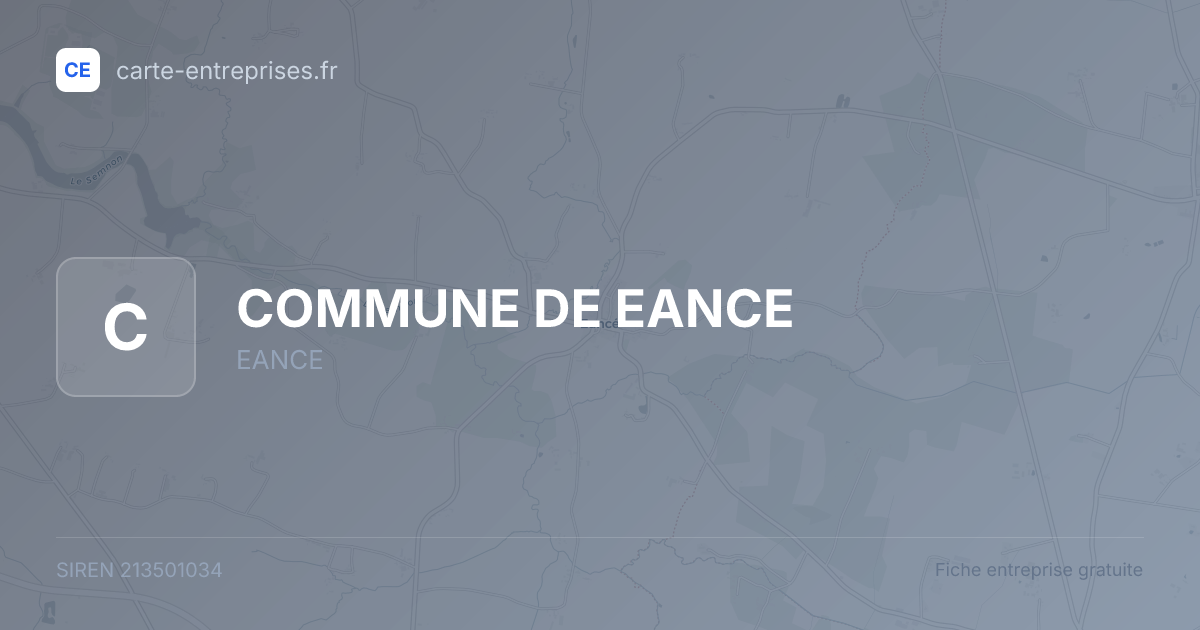 COMMUNE DE EANCE — 213501034 — fiche entreprise