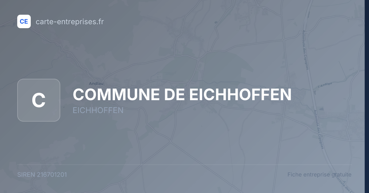 COMMUNE DE EICHHOFFEN — 216701201 — fiche entreprise