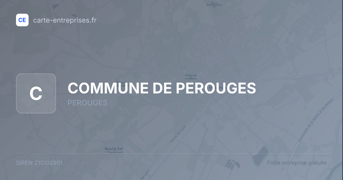 COMMUNE DE PEROUGES — 210102901 — fiche entreprise