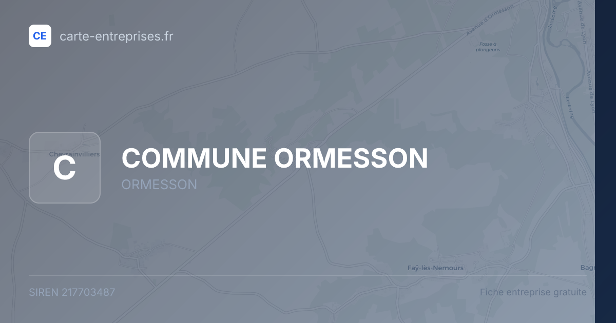 COMMUNE ORMESSON — 217703487 — fiche entreprise