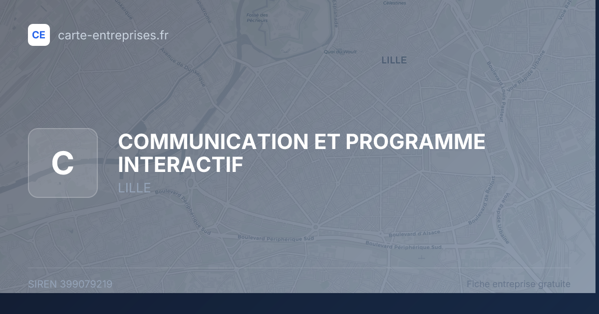 COMMUNICATION ET PROGRAMME INTERACTIF — 399079219 — fiche entreprise