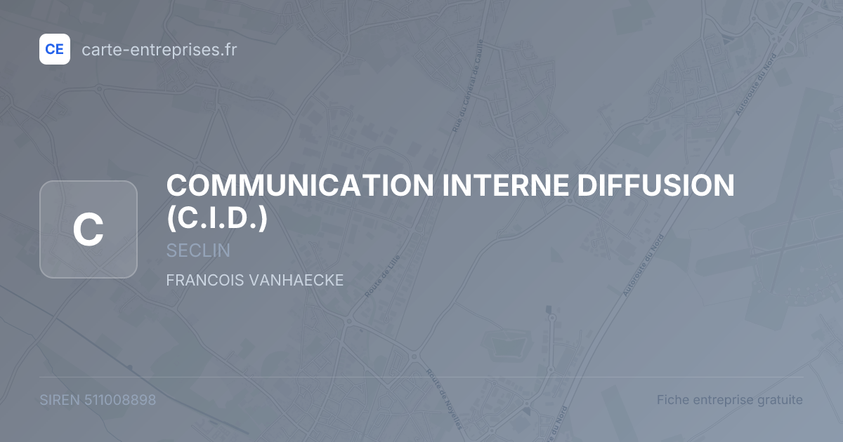 COMMUNICATION INTERNE DIFFUSION (C.I.D.) — 511008898 — fiche entreprise