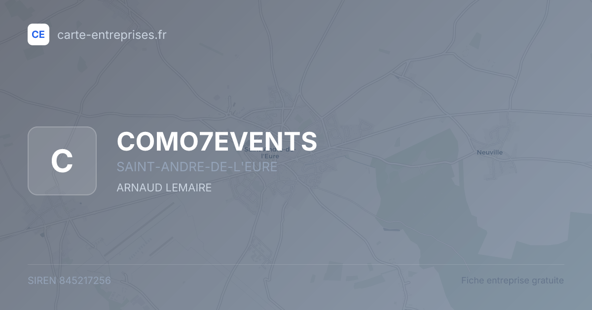 COMO7EVENTS — 845217256 — fiche entreprise