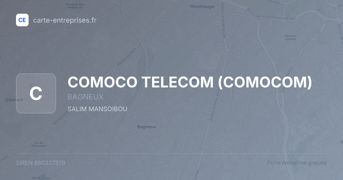COMOCO TELECOM (COMOCOM) — 880337878 — fiche entreprise