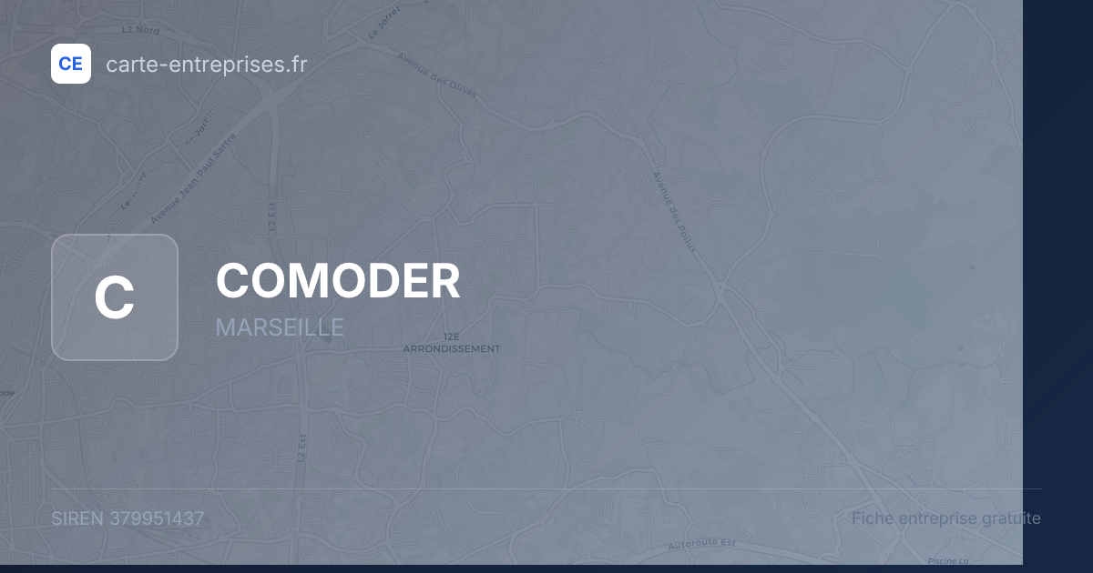 COMODER — 379951437 — fiche entreprise