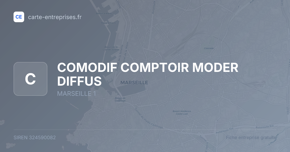 COMODIF COMPTOIR MODER DIFFUS — 324590082 — fiche entreprise