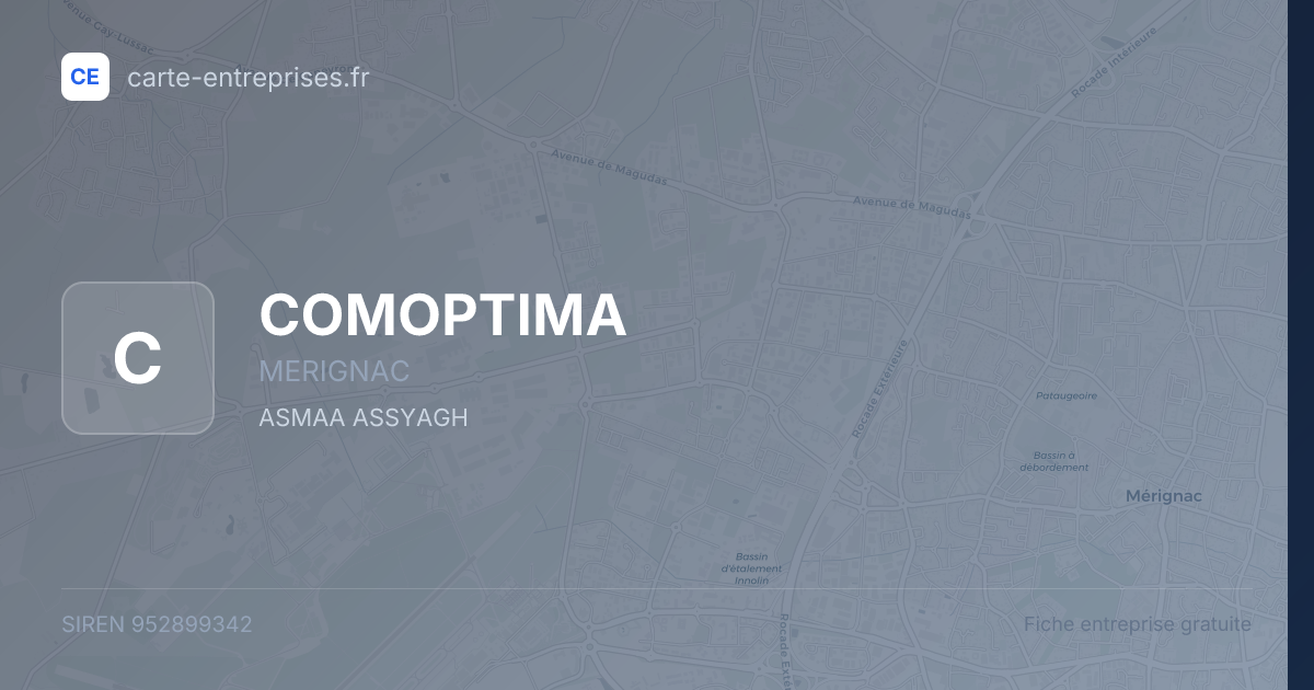 COMOPTIMA — 952899342 — fiche entreprise