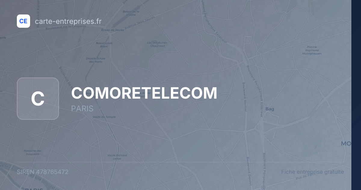 COMORETELECOM — 478765472 — fiche entreprise