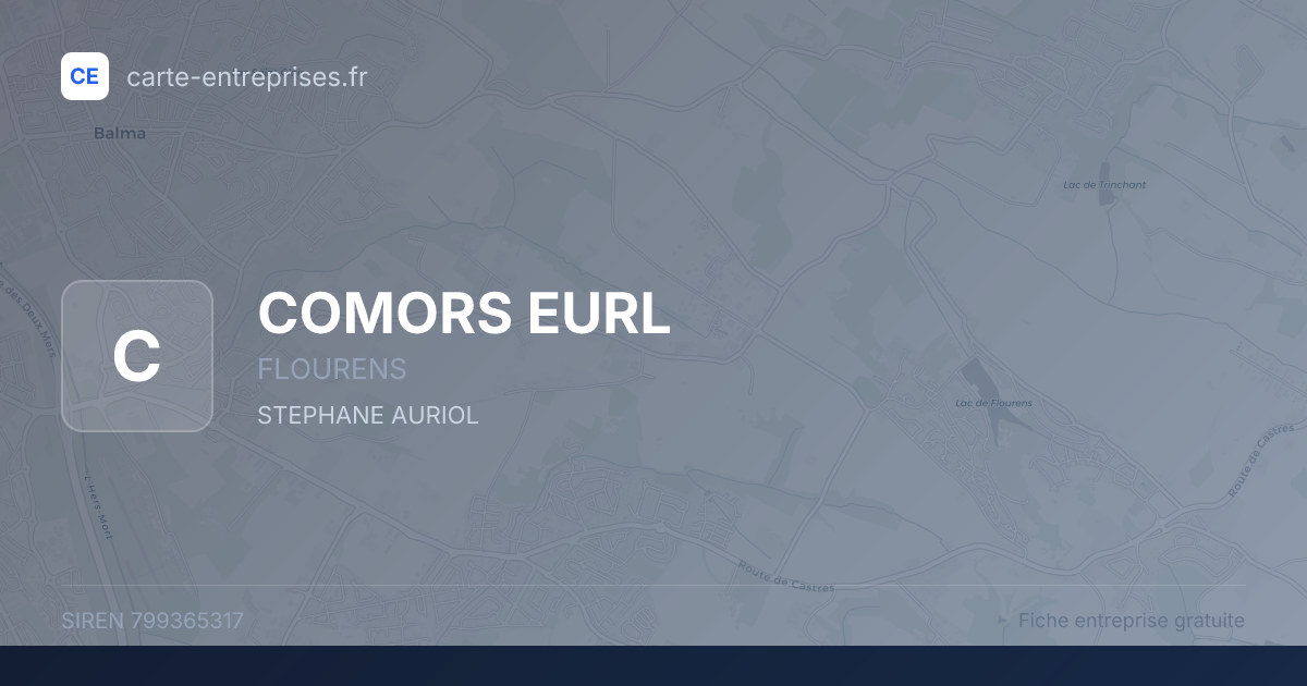 COMORS EURL — 799365317 — fiche entreprise