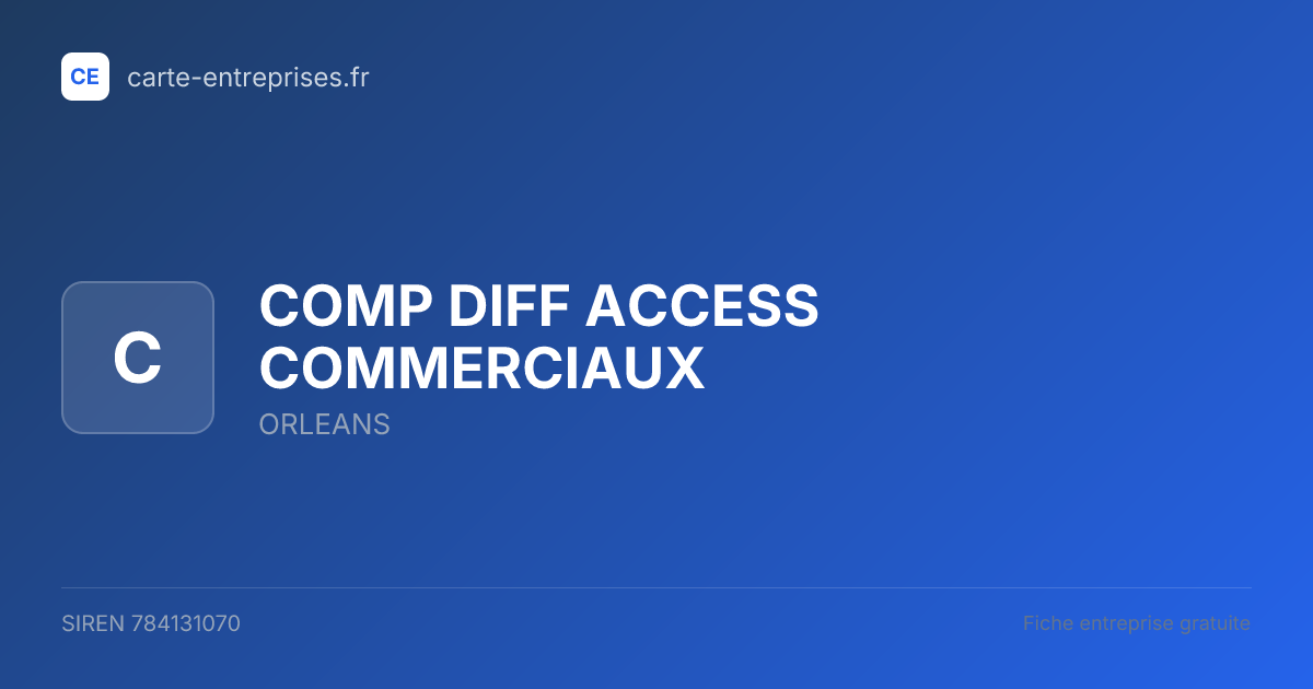 COMP DIFF ACCESS COMMERCIAUX — 784131070 — fiche entreprise