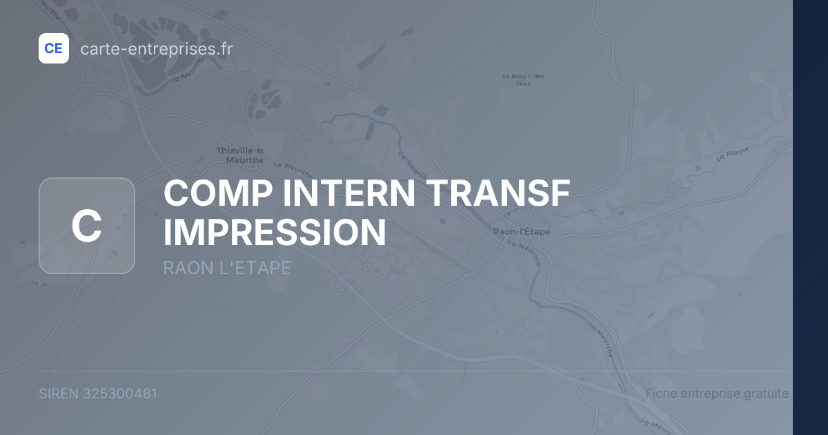 COMP INTERN TRANSF IMPRESSION — 325300481 — fiche entreprise
