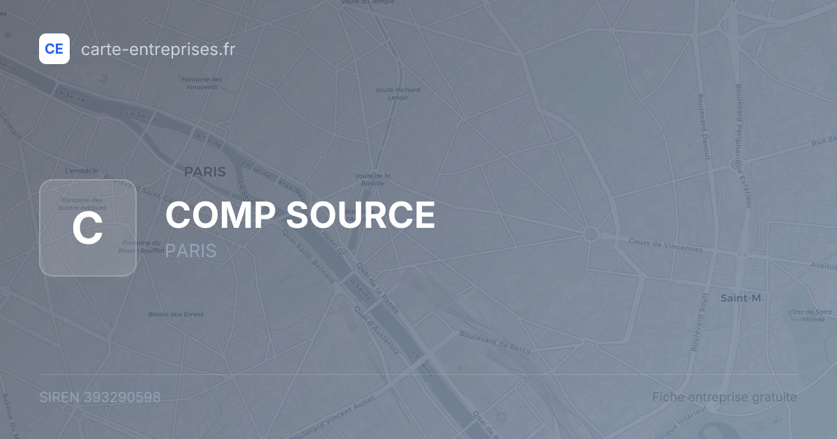 COMP SOURCE — 393290598 — fiche entreprise