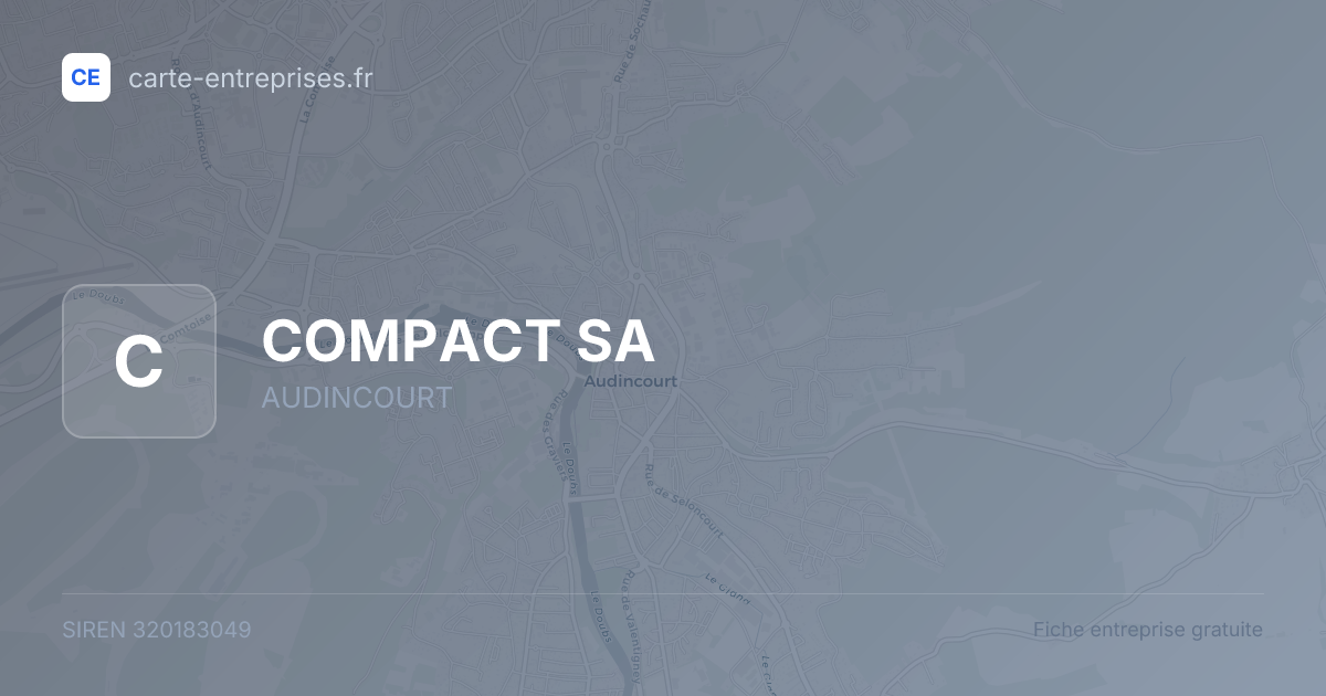 COMPACT SA — 320183049 — fiche entreprise