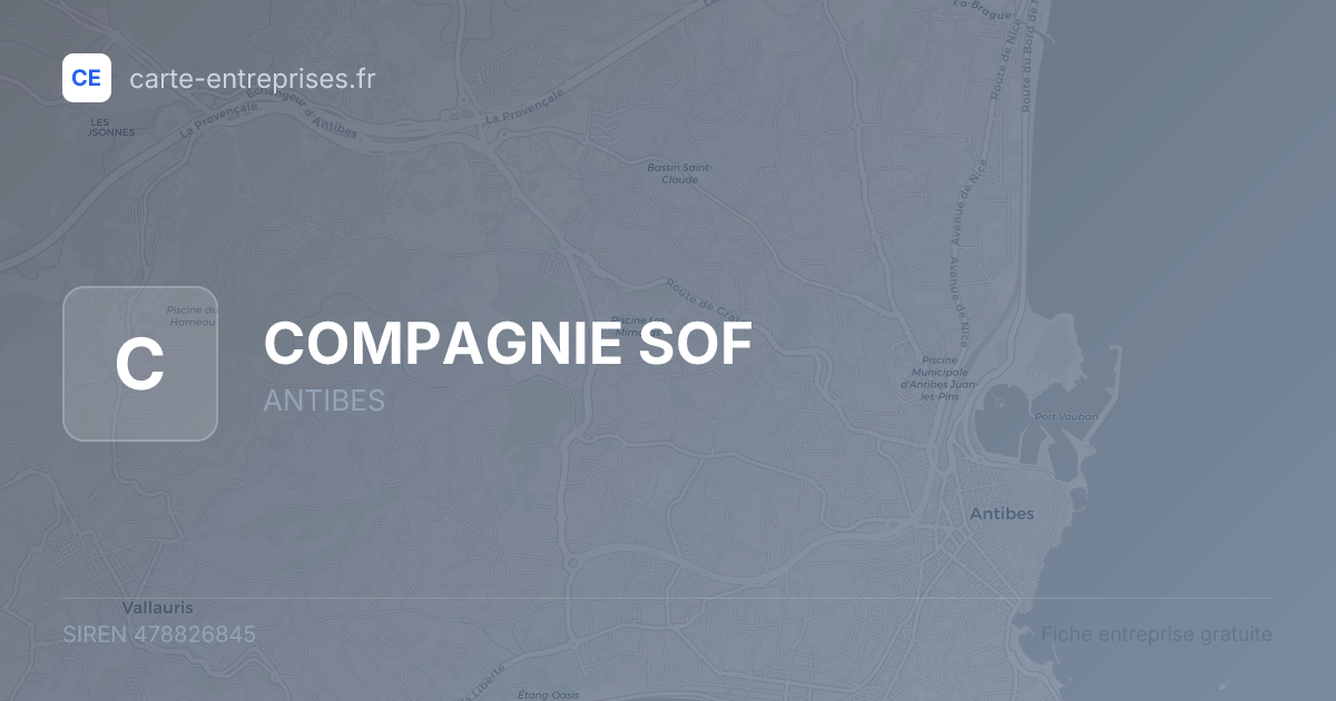 COMPAGNIE SOF — 478826845 — fiche entreprise