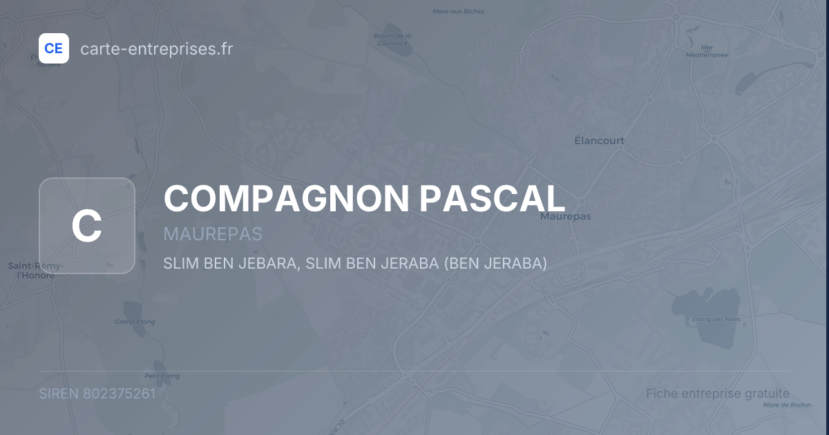 COMPAGNON PASCAL — 802375261 — fiche entreprise