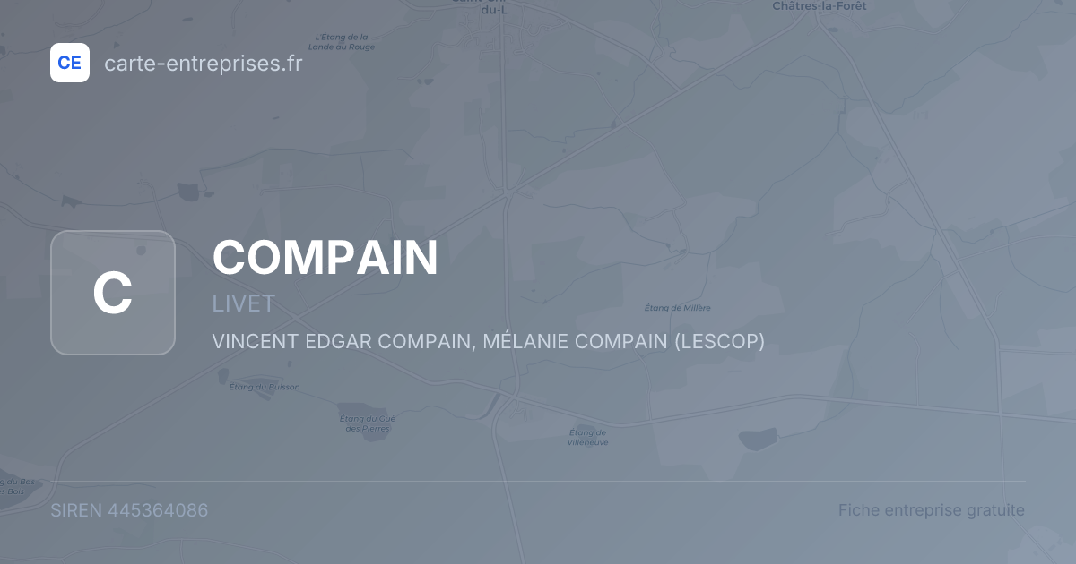 COMPAIN — 445364086 — fiche entreprise