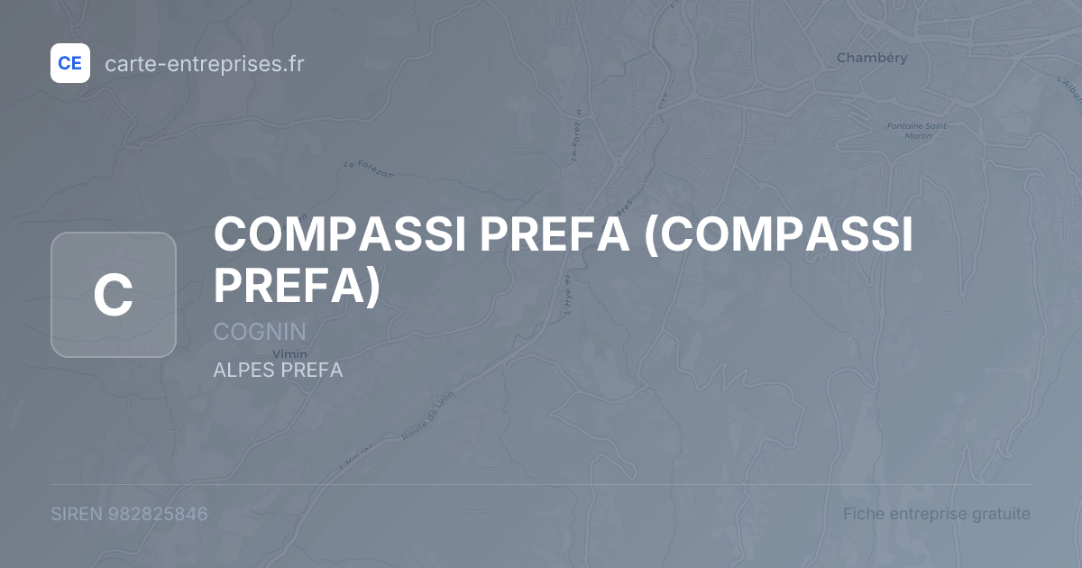 COMPASSI PREFA — 982825846 — fiche entreprise