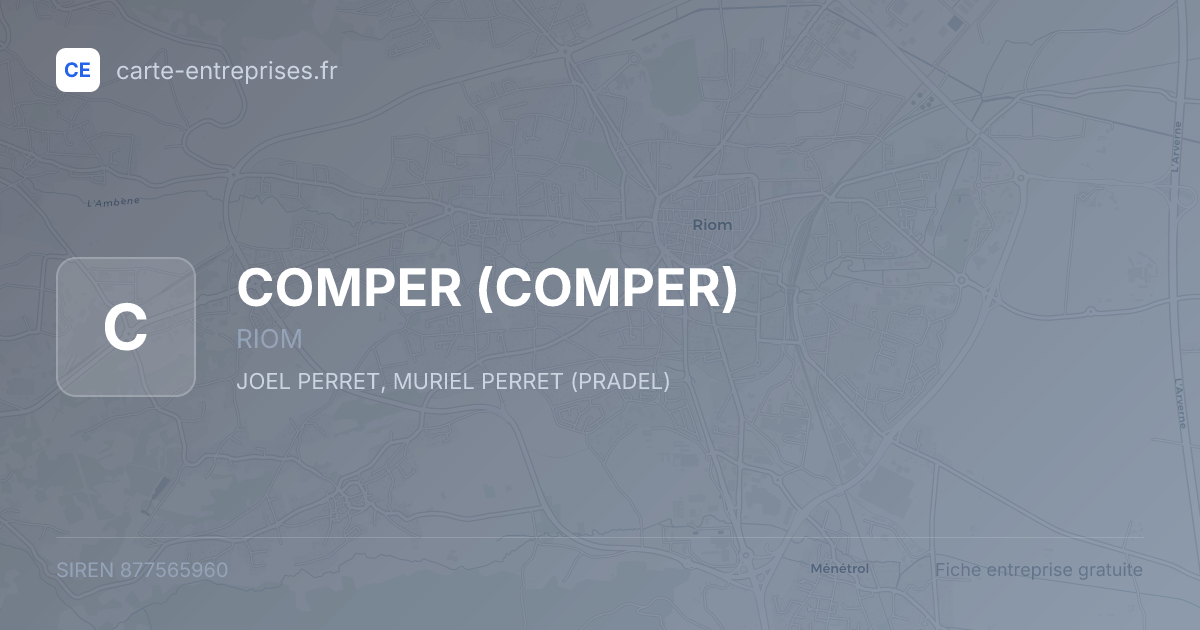 COMPER — 877565960 — fiche entreprise