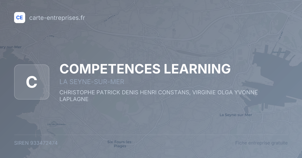 COMPETENCES LEARNING — 933472474 — fiche entreprise