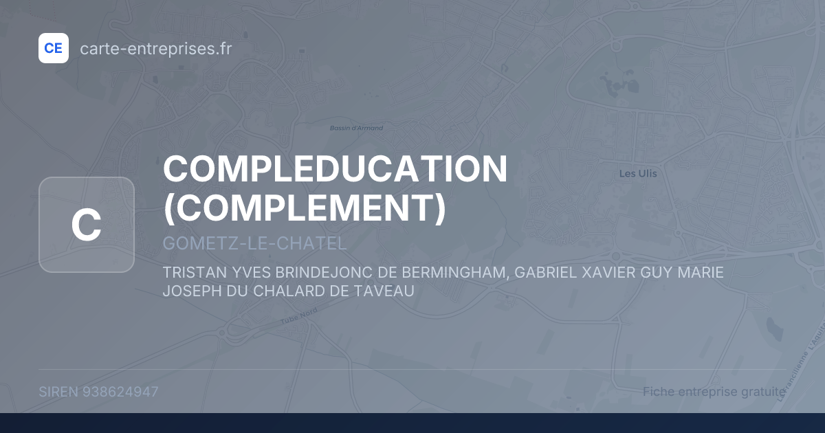 COMPLEDUCATION (COMPLEMENT) — 938624947 — fiche entreprise